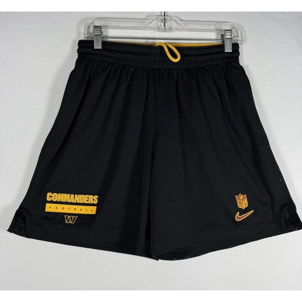 Nike NFL Washington Commanders Dri-FIT Shorts Mens Large Black Drawstring